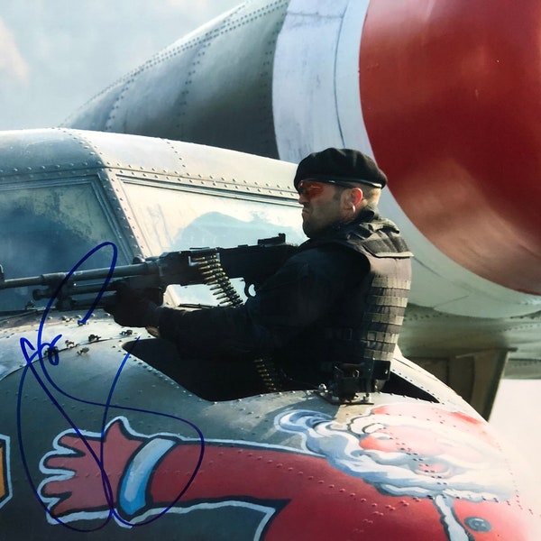 Expendables Authentic Jason Statham Signed 8x10 Autographed Photo COA, Fast and Furious, Transporter, The Mechanic, The Meg, Deckard Shaw