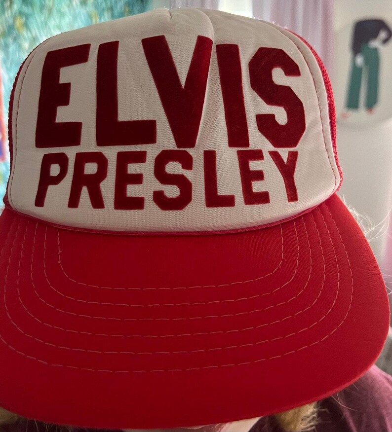 RARE 1960s 1970s Elvis Presley Hat Baseball Cap Snapback King Graceland ...