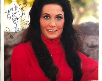 Authentic Loretta Lynn Signed Autographed 8x10 Photo Coal Miner&#39;s Daughter, Country Music, Conway Twitty, You Ain&#39;t Woman Enough