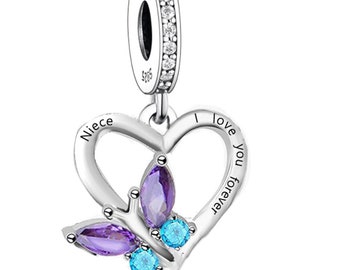 Annie Haak Bracciale In Argento 925 Con Ciondolo Mini Orchidea E Cuore 'Love You' – Regalo Romantico
