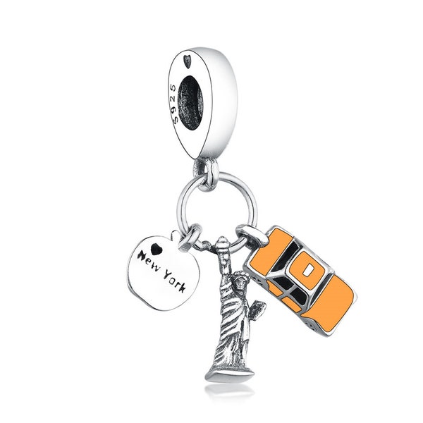 0311 - echter Brandneue S925 Sterling Silber New York Icon Charm Bead - Perfekte Geschenkidee für einen geliebten Menschen - Passend für alle Bettelarmbänder