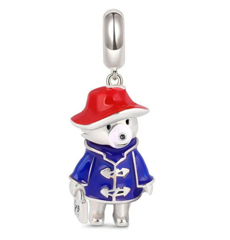 3564 Oso Paddington Charm colgante 'Paddington & P.B Briefcase' de plata de ley S925 genuina y nueva Se adapta a todas las pulseras con dijes de marca imagen 1