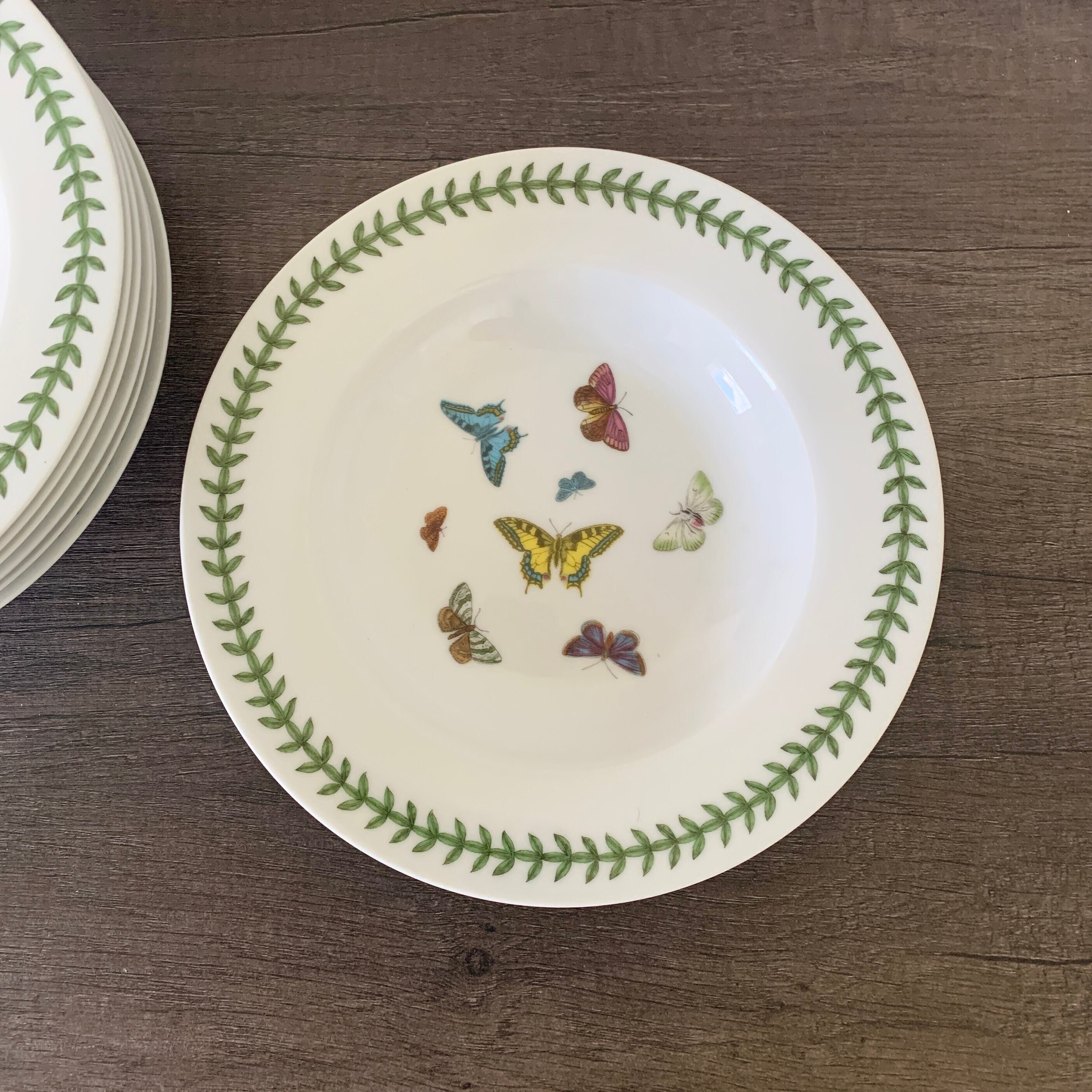 Portmeirion Studio Botanic Butterfly 9 Rimmed Soup Bowl