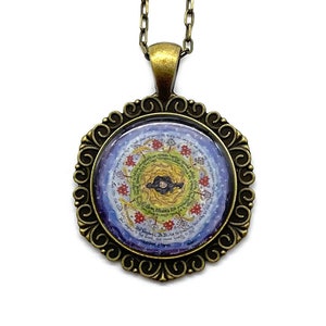 St. Hildegard of Bingen Handmade Pendant featuring Catholic Art by Dovetail Ink