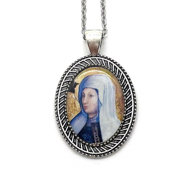 Saint Martha Pendant Necklace in Silver