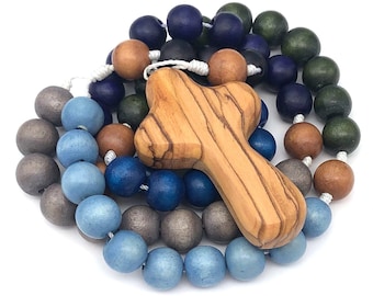 The James Bethlehem Olive Wood Cross on Children's Rosary