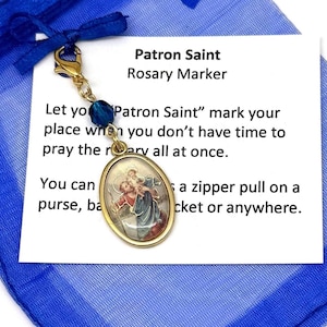 Saint Christopher Rosary Marker/Zipper Pull/Stitch Marker