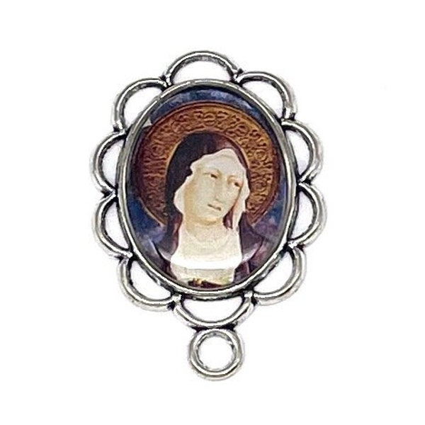 St. Clare of Assisi Handmade Rosary Centerpiece