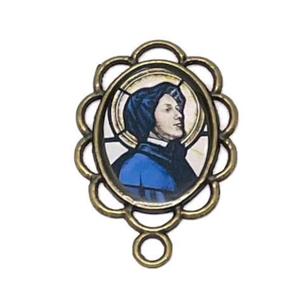 Saint Elizabeth Ann Seton Handmade Rosary Centerpiece