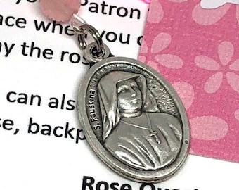 Saint Faustina Rosary Marker/Zipper Pull/Stitch Marker