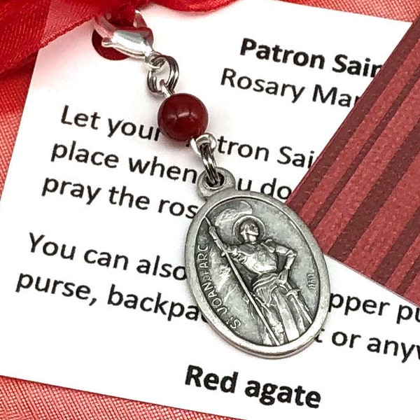 Saint Joan of Arc Rosary Marker/Zipper Pull