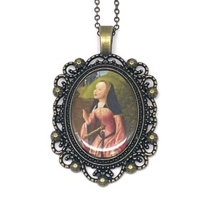 St. Dymphna Pendant Necklace - Handmade Gift