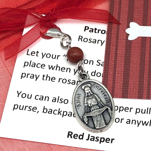 Saint Anastasia/St Anastasia Rosary Marker/Zipper Pull/Stitch Marker