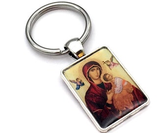 Mother of God of Passion Key Chain, Virgin Mary Key Chain