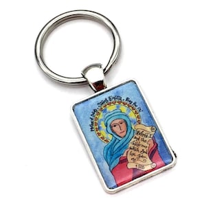 Saint Emilia Key Chain, Art by DovetailInk