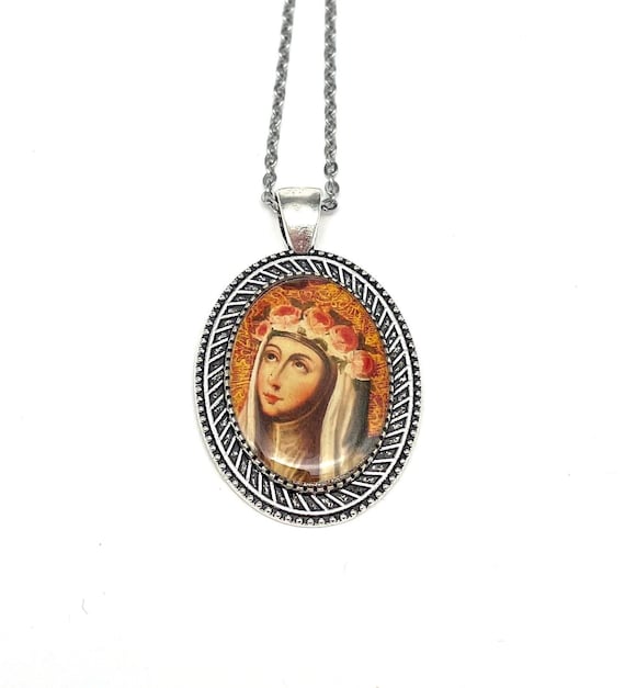 Saint Rose of Lima Pendant Necklace in 
