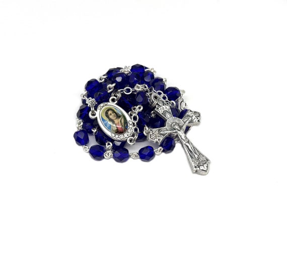 Nazareth Store Collana Cattolica Con Rosario Con Perline Autentiche Medaglia Del Suolo Sacro E 537160