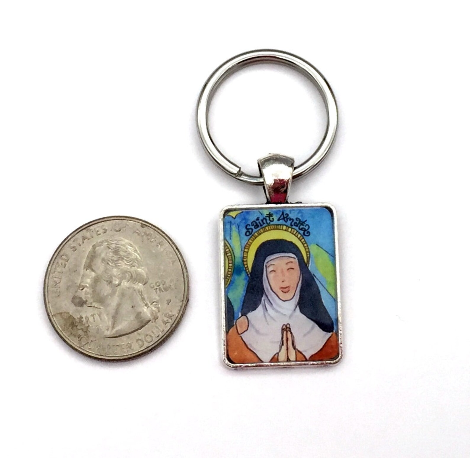 Saint Amata of Assisi Key Chain Etsy