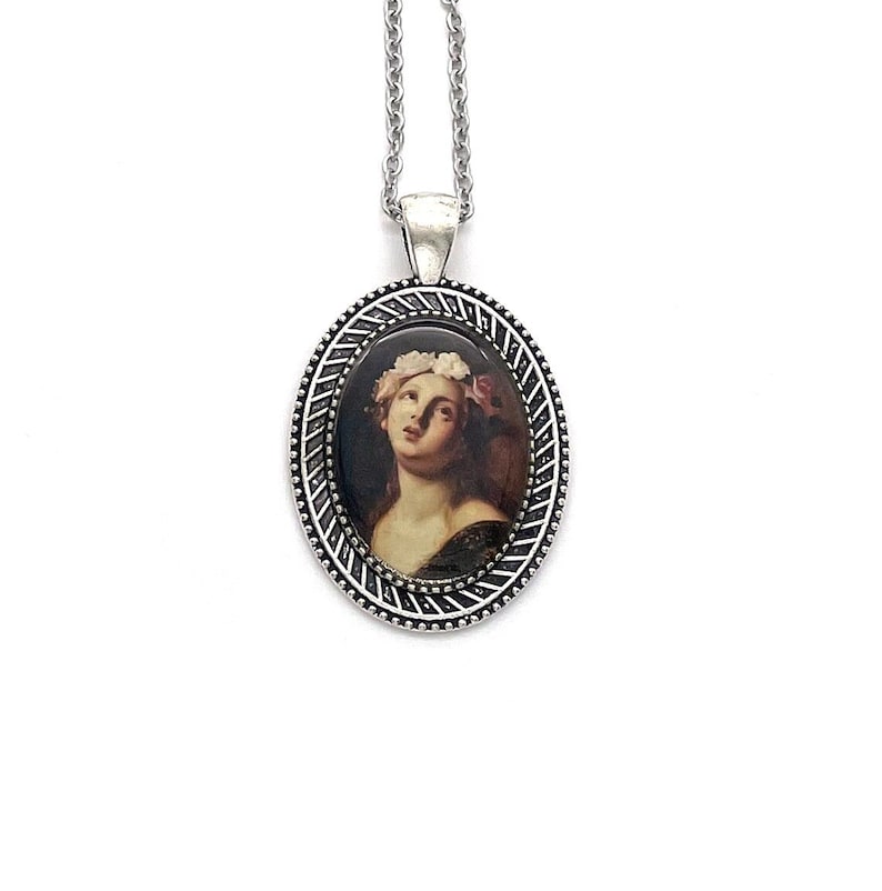 Saint Cecilia Pendant Necklace in Silver - Etsy