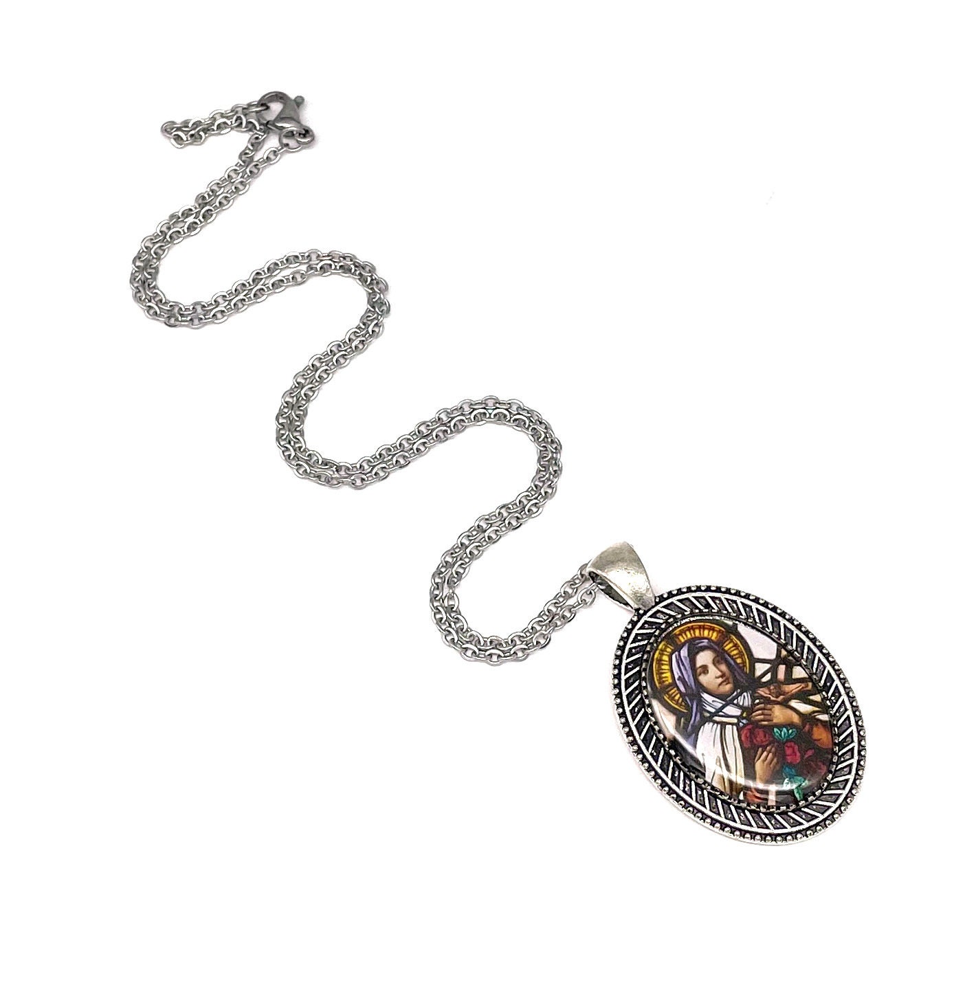 Saint Therese of Lisieux, Handmade Pendant Necklace - Etsy