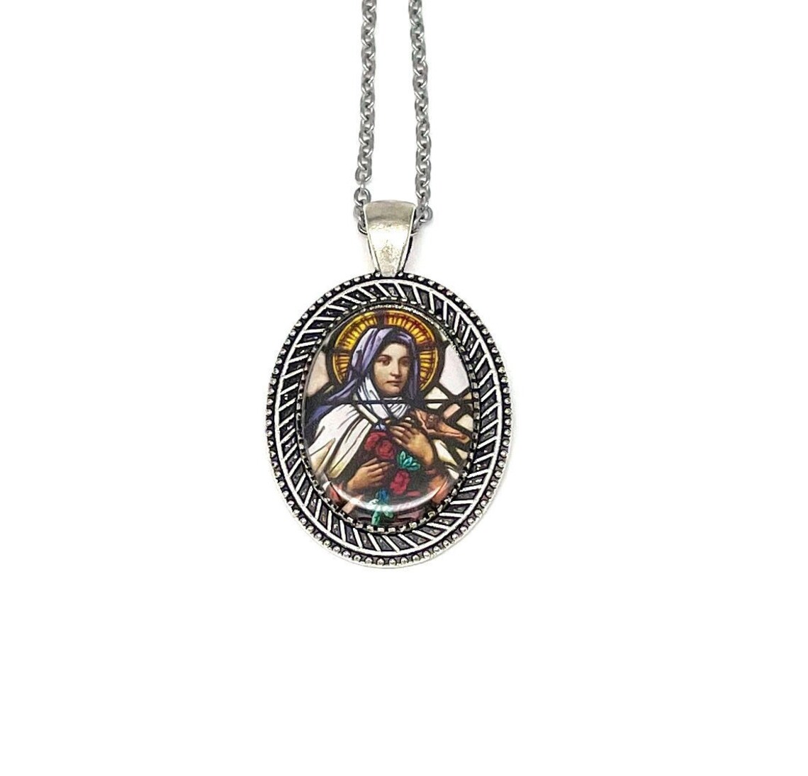 Saint Therese of Lisieux, Handmade Pendant Necklace - Etsy