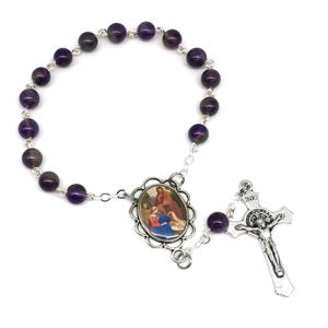 Saint Andrew Christmas Chaplet in Amethyst