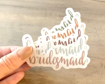 Bridal Party Stickers | Bridesmaid Sticker | Groomsman Sticker | Waterproof Sticker | Wedding Favor | Bridal Party Proposal | Mini Stickers