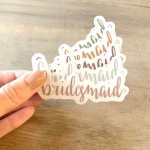 Bridal Party Stickers | Bridesmaid Sticker | Groomsman Sticker | Waterproof Sticker | Wedding Favor | Bridal Party Proposal | Mini Stickers