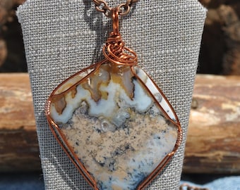 Graveyard Point Wire Wrapped Pendant; Handmade natural stone necklace