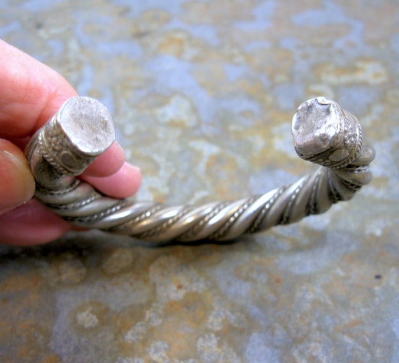 Bedouin Twisted Silver Mixed Solid Metal Tube and… - image 6