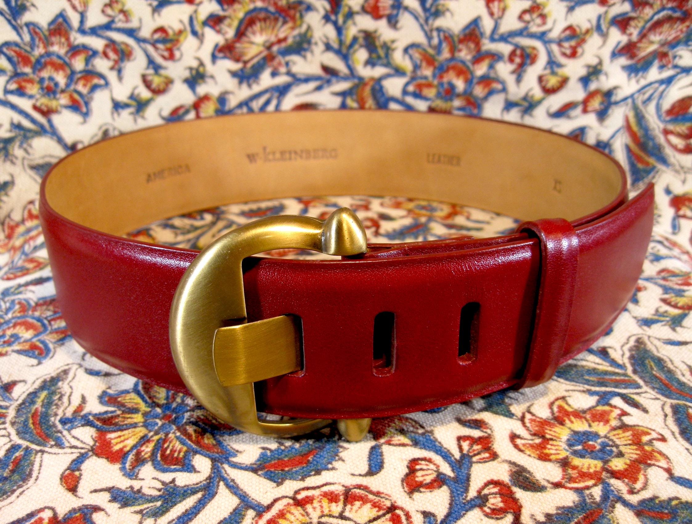 W. Kleinberg Red XS America Womans Leather Belt With  display picture 2