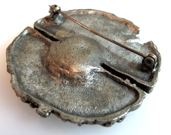 Vintage Modernist/Brutalist Silver Plated Oxidize… - image 2