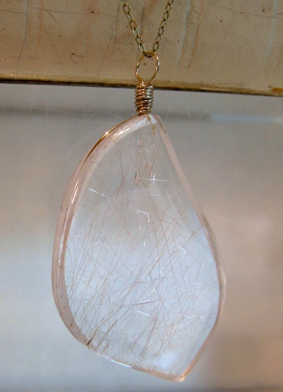 Mystical Natural Clear Titanium Quartz Crystal Pe… - image 3