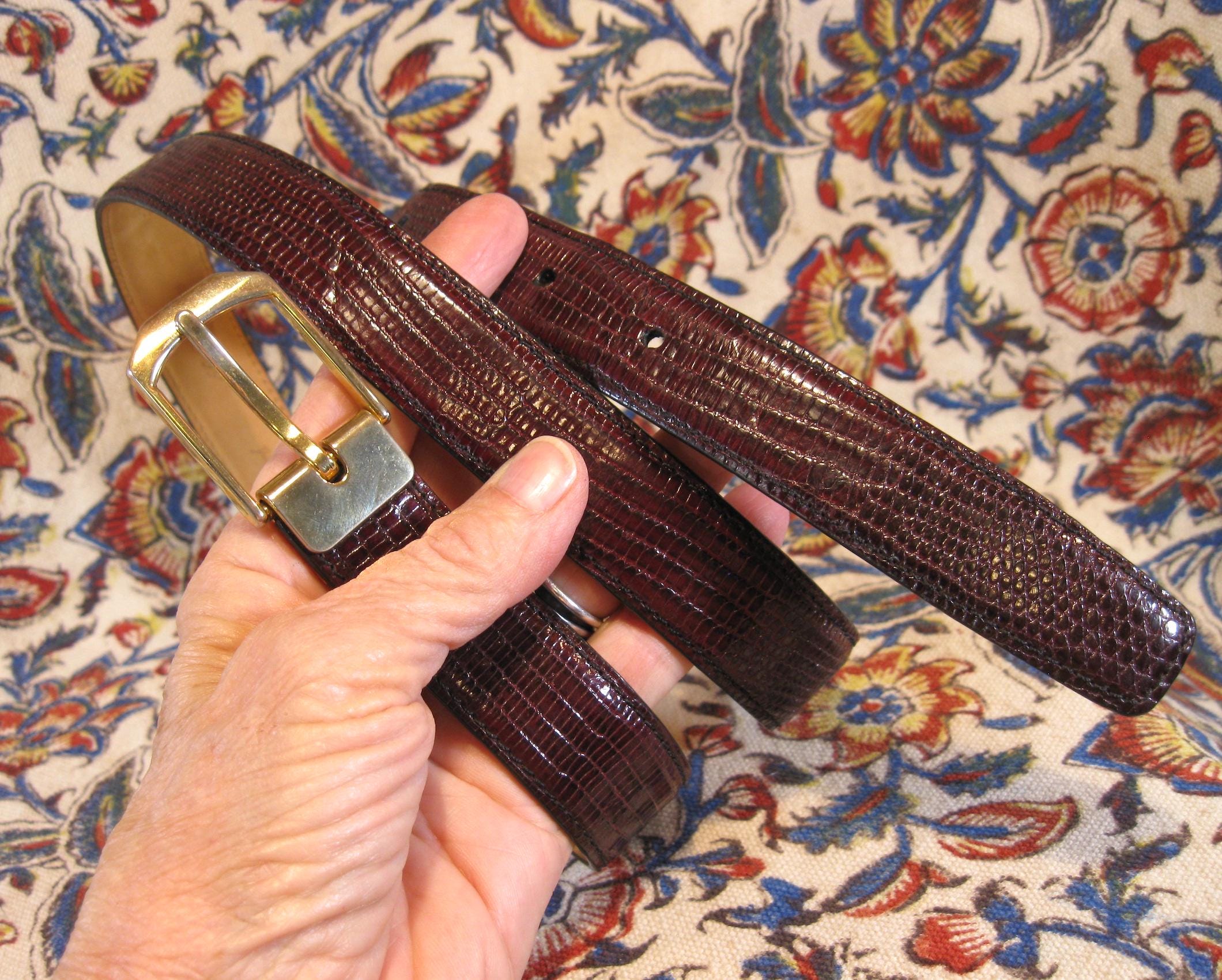 ?<NO LONGER AVAILABLE>?SAKS Tejus Lizard Belt Tegu Lizard Belt - Etsy main image 3