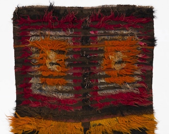 Vintage Angora Wool Flokati Rug: Handmade Shag Pile (3.8' x 8.5')