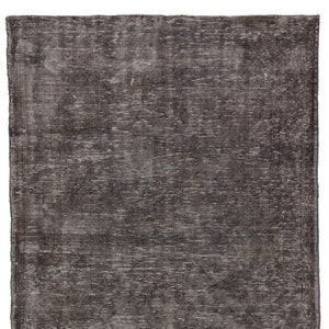 Gray Overdyed Rug 6' x 9' (183 x 275 cm) Turkish Handmade Rug, Gray Oushak Rug, Gray Handmade Carpet