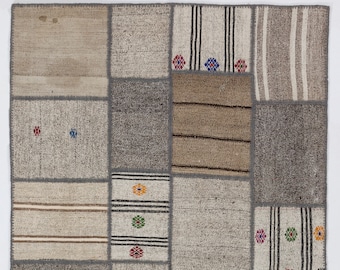5' x 8' Multicolor Turkish Kilim Patchwork Rug