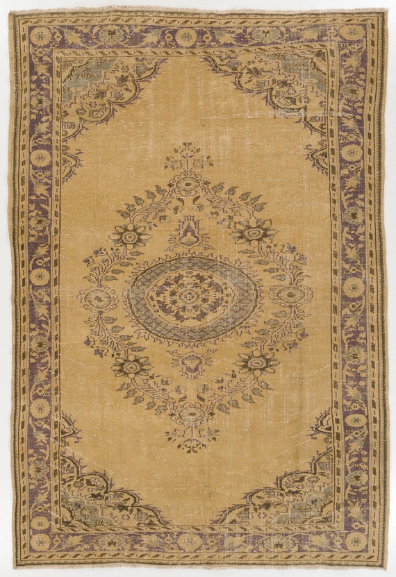 ラグ vintage turkish  rug,090 4 x 10 Vintage Red Turkish Oushak Rug 53920 – Esmaili Rugs