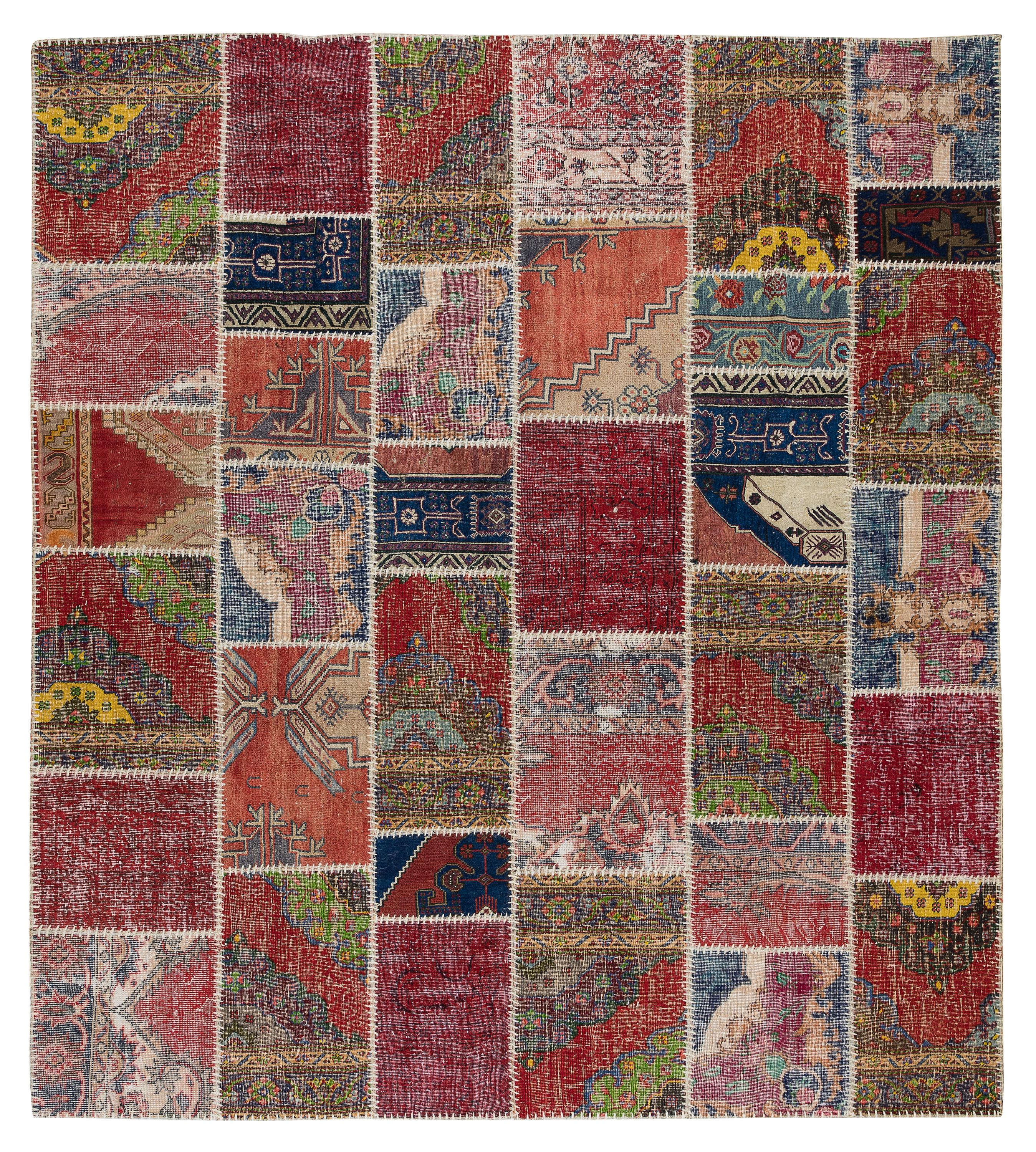 Multicolor Handmade Turkish Patchwork Rug - Etsy