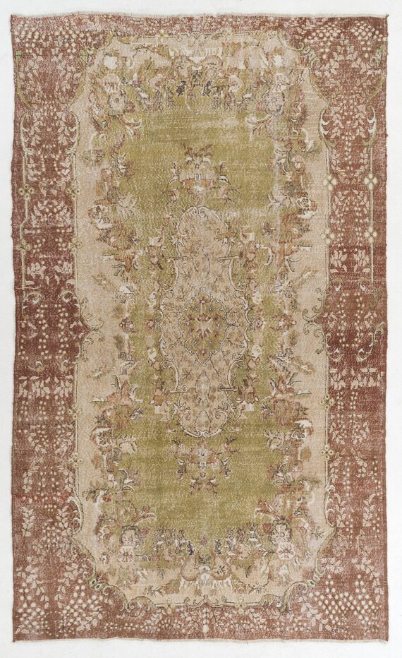 Brown Beige And Green Atnique Washed Rug 7 X - 10×10 Rugs Brown Beige And Green Atnique Washed Rug 7 X - 10×10 Rugs