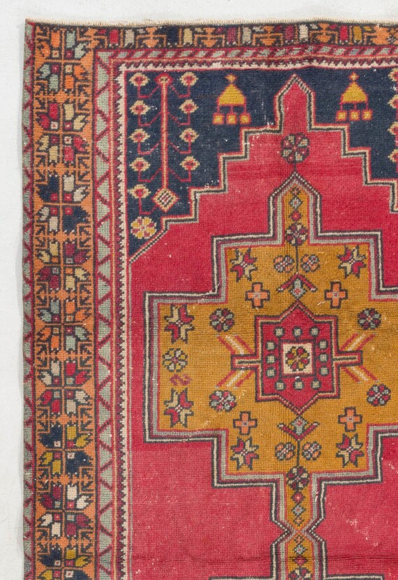 Vintage Turkish Rug, 4' X 8'2 126 X 250 Cm Turkish Village Rug, Red, Orange & Yellow - Etsy Canada Vintage Turkish Rug, 4' X 8'2 126 X 250 Cm Turkish Village Rug, Red, Orange & Yellow - Etsy Canada