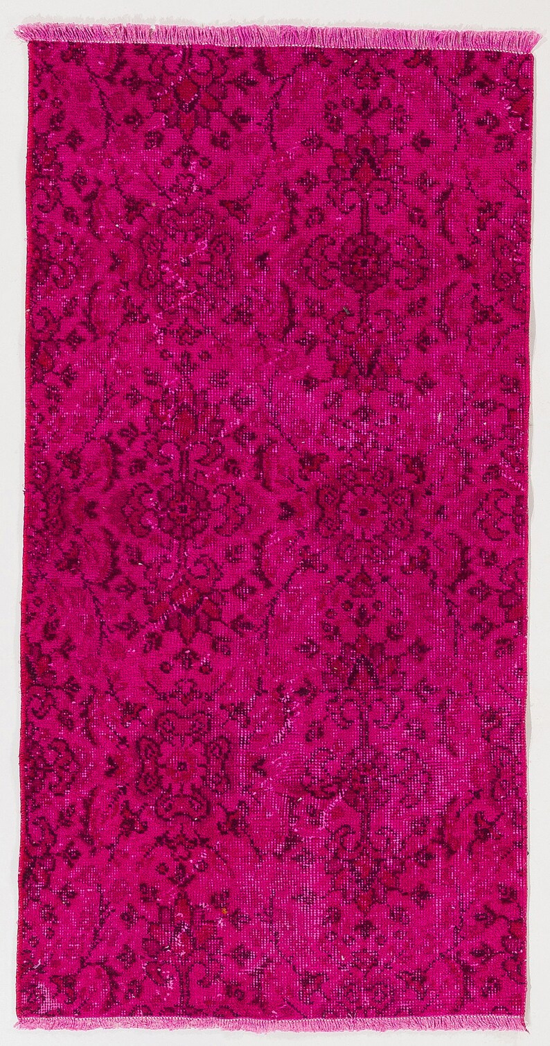 76 X 149 Cm Rosa Overdyed Teppich 2 5 X 4 10 Handgemachte Vintage