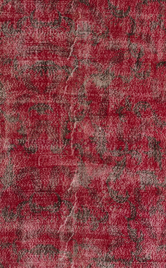 ハンドメイドヴィンテージオーバーダイトルコラグ、5'3