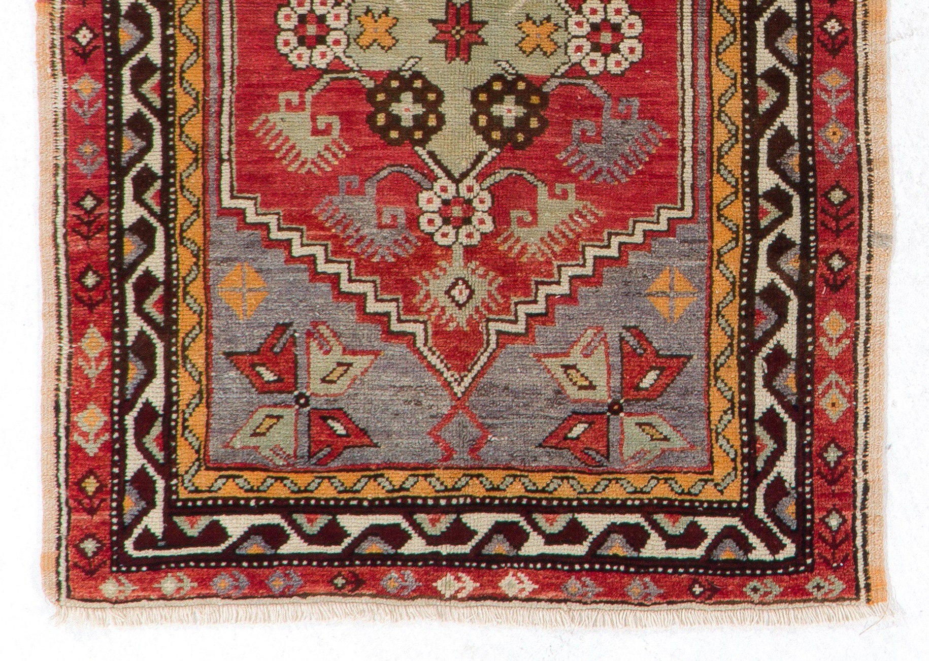 Small Vintage Turkish Rug: Hand-knotted Wool Doormat - Etsy