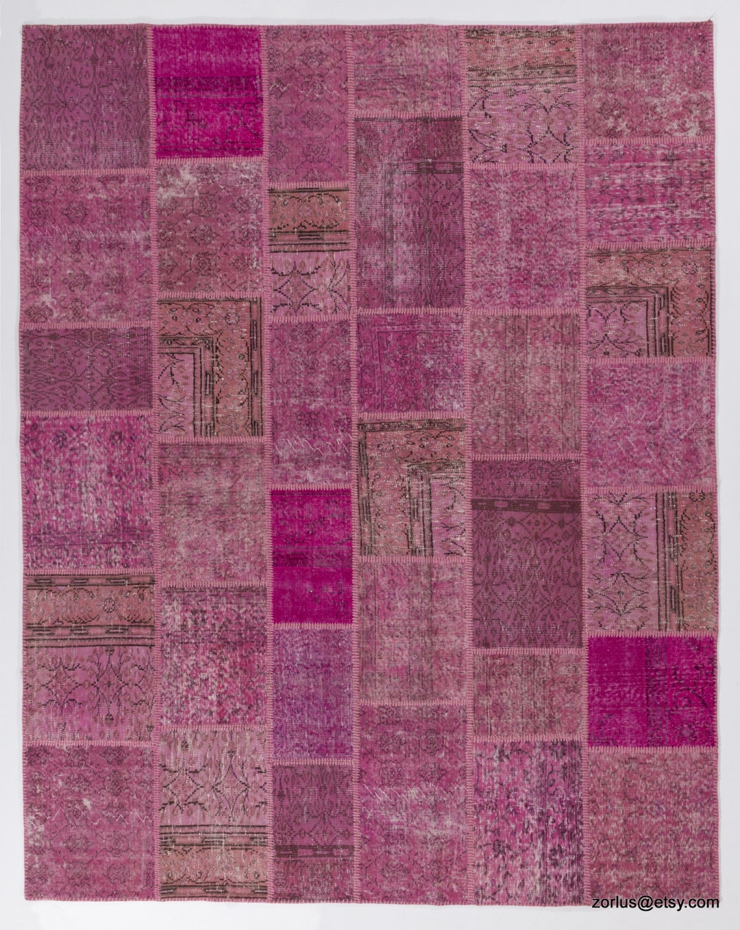 Pink, Lilac & Lavender Handmade Turkish Patchwork Rug - Etsy
