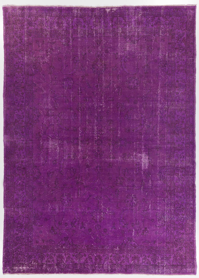 Purple Overdyed Rug 8 2 X 11 3 250 345 Image 0