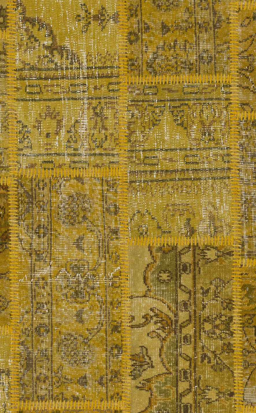 4' X 6' (122 X 183 Cm) Yellow Handmade Turkish Patchwork Rug - Etsy
