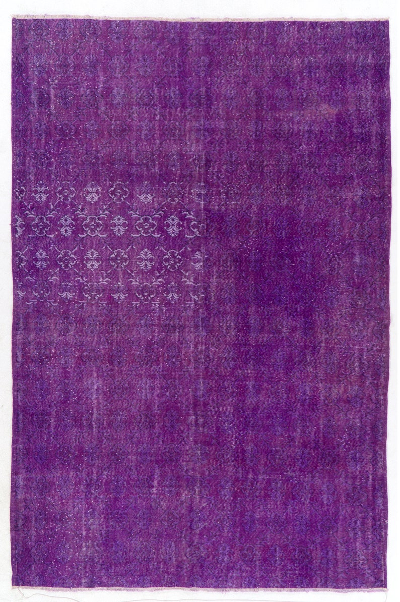 Purple Overdyed Rug 7 X 10 5 215 320 Cm Turkish Handmade Vintage Lilac Lavender - Multicolor Area Rug 8×10 Purple Overdyed Rug 7 X 10 5 215 320 Cm Turkish Handmade Vintage Lilac Lavender - Multicolor Area Rug 8×10