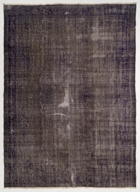 ダークグレーのオーバーダイトルコラグ：7'7インチ x 10'7インチの