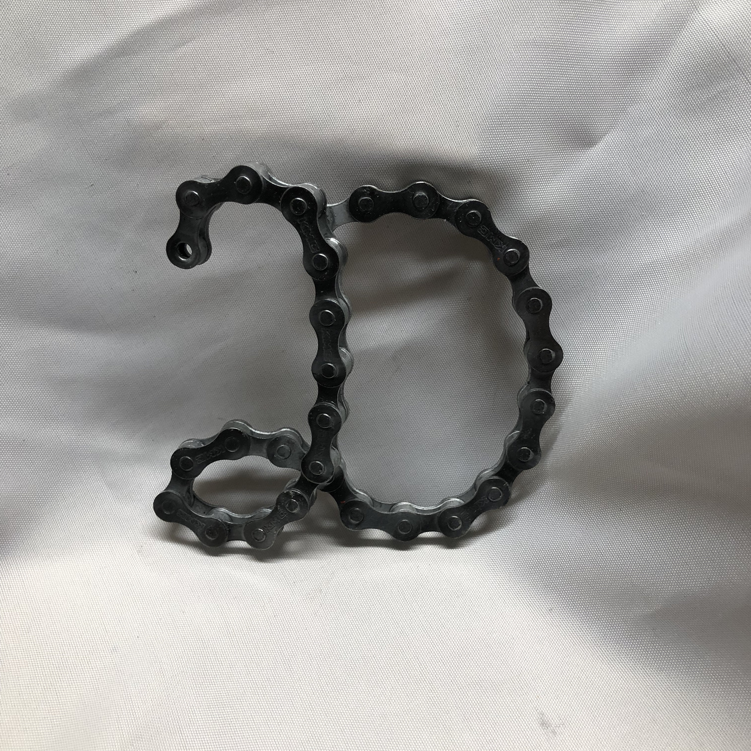 Upcycled Bike Chain Custom Letters - Etsy